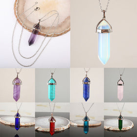 Lovely Faceted Quartz Pendant Necklace