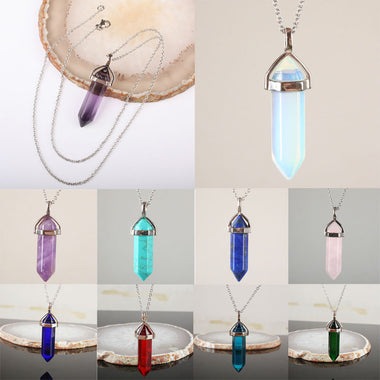Lovely Faceted Quartz Pendant Necklace