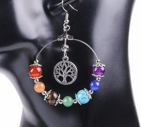 Tree of Life Gem Stones Earrings