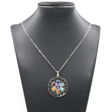 Natural 7 Stone Chakra Pendant Necklace