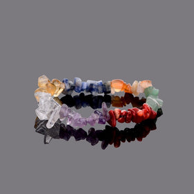 Natural 7 chakra Stones Chips Bracelets