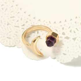 Hexagonal Prism Healing Point Ring